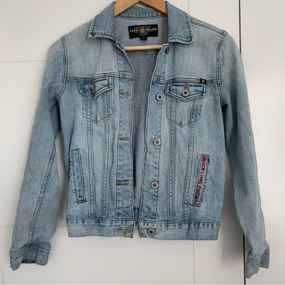 Lucky Brand Black Lives Matter BLM XS Light Denim Jean Jacket - Picture 1 of 6